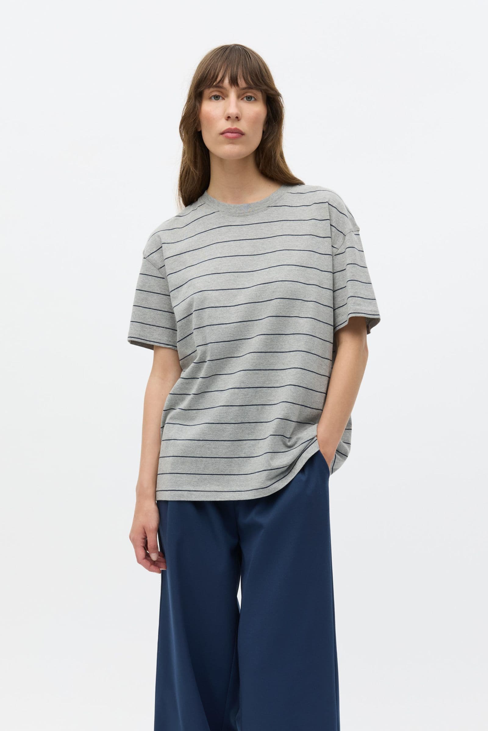 ENKULLA SS STRIPE 5310 Grey/Navy ST