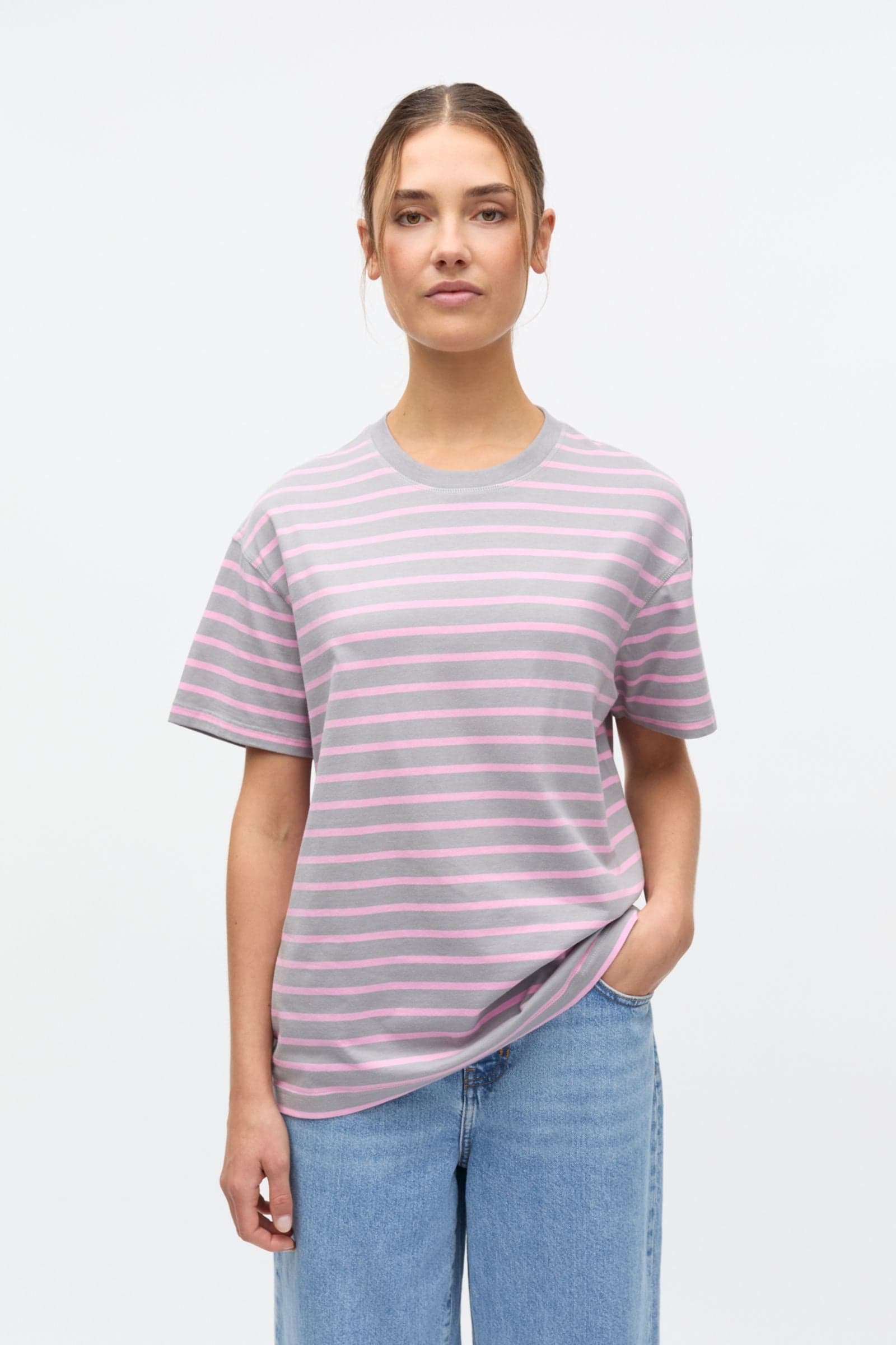 ENKULLA SS STRIPE 5310 Bonbon Gray Stripe