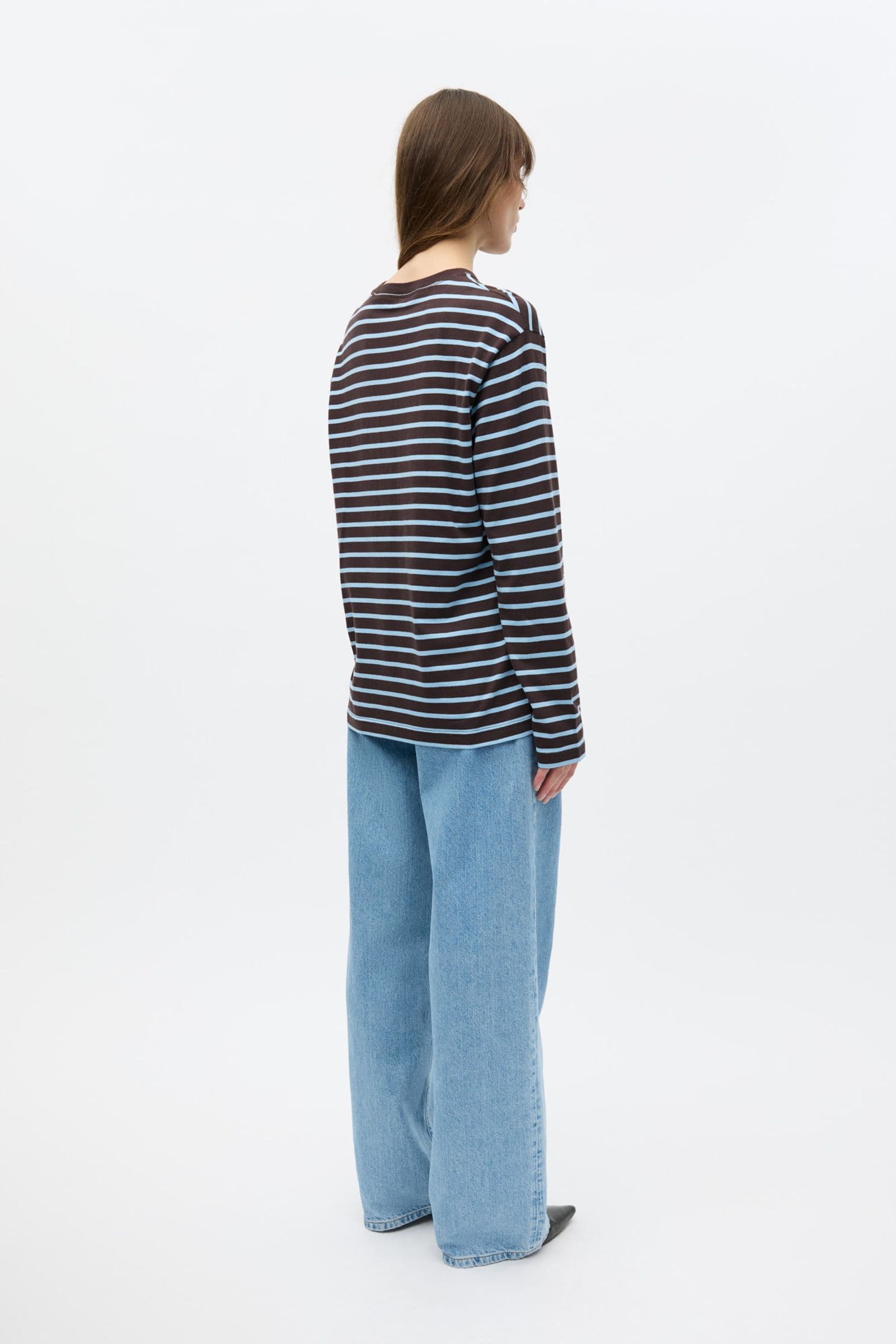 ENKULLA LS STRIPE 5310 Chocolate blue stripe