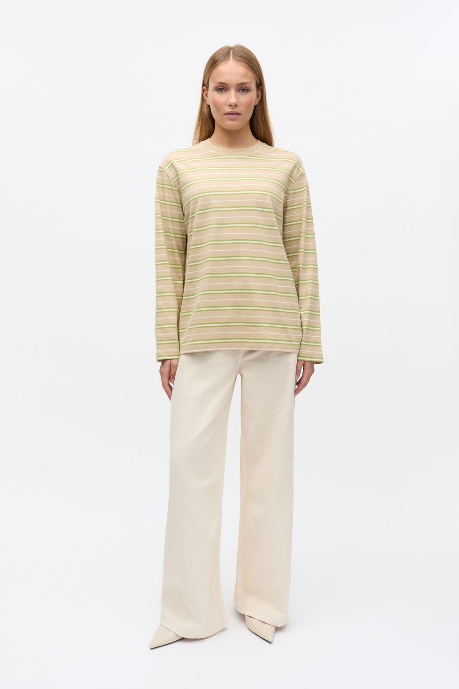 ENKULLA LS STRIPE 5310 Pale Fern Stripe