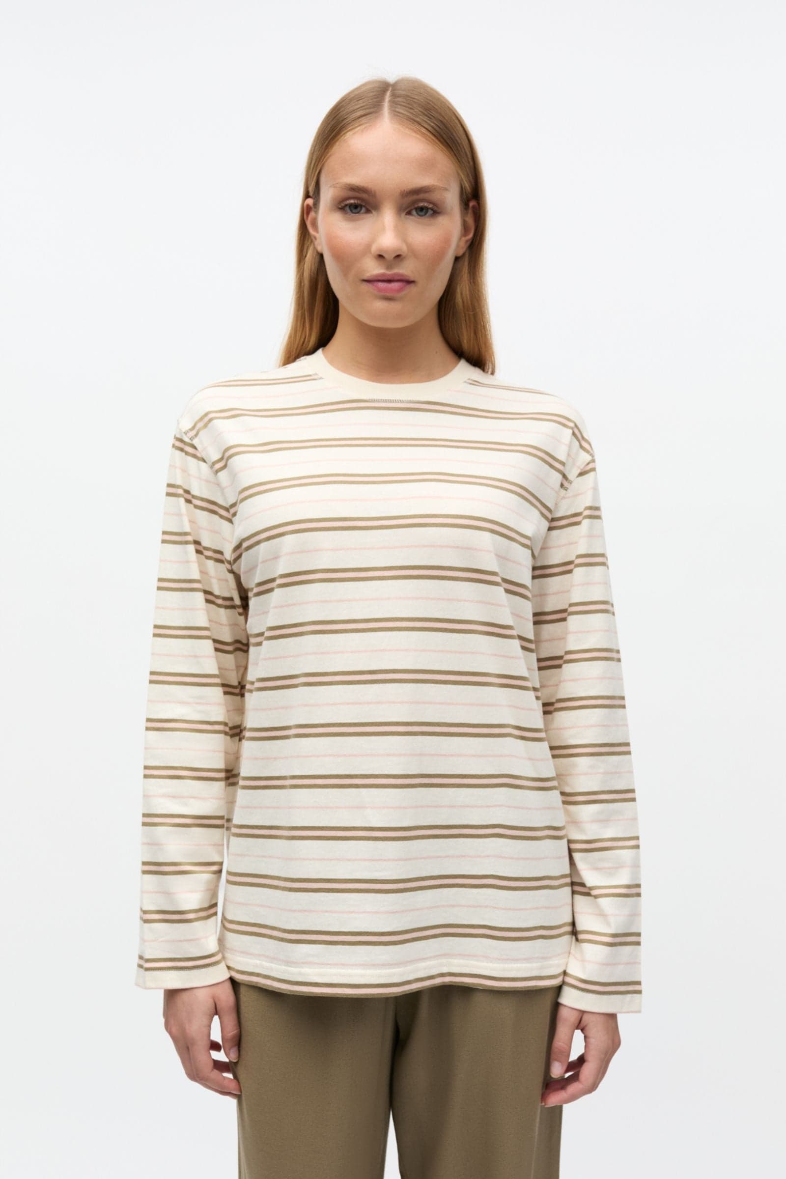 ENKULLA LS STRIPE 5310 Rose Cream Stripe