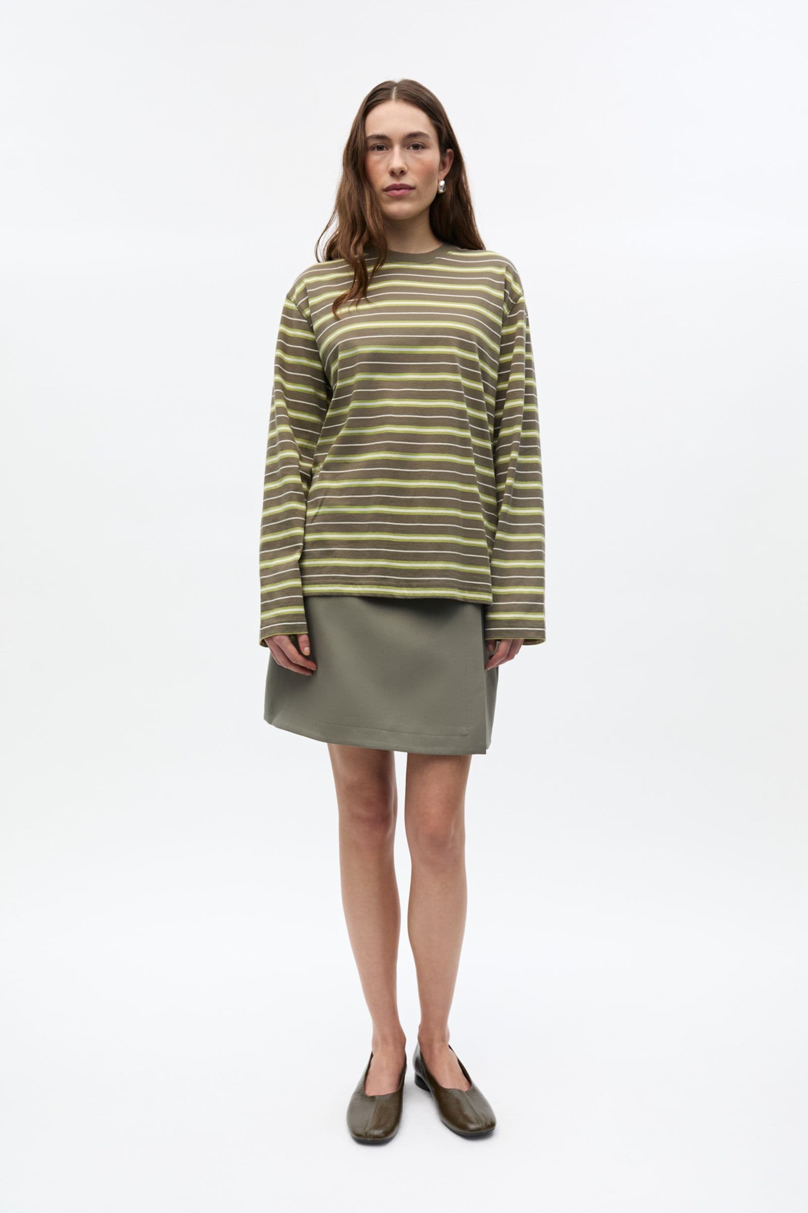 ENKULLA LS STRIPE 5310 Smokey Fern Stripe