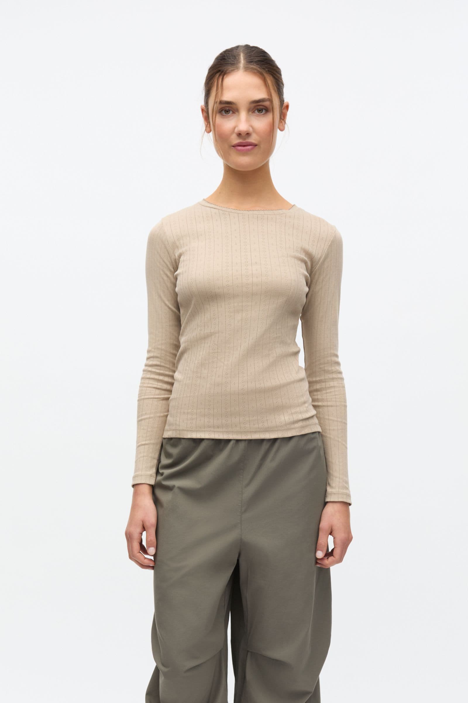 ENVOLVI LS TEE 7090 Pale Khaki