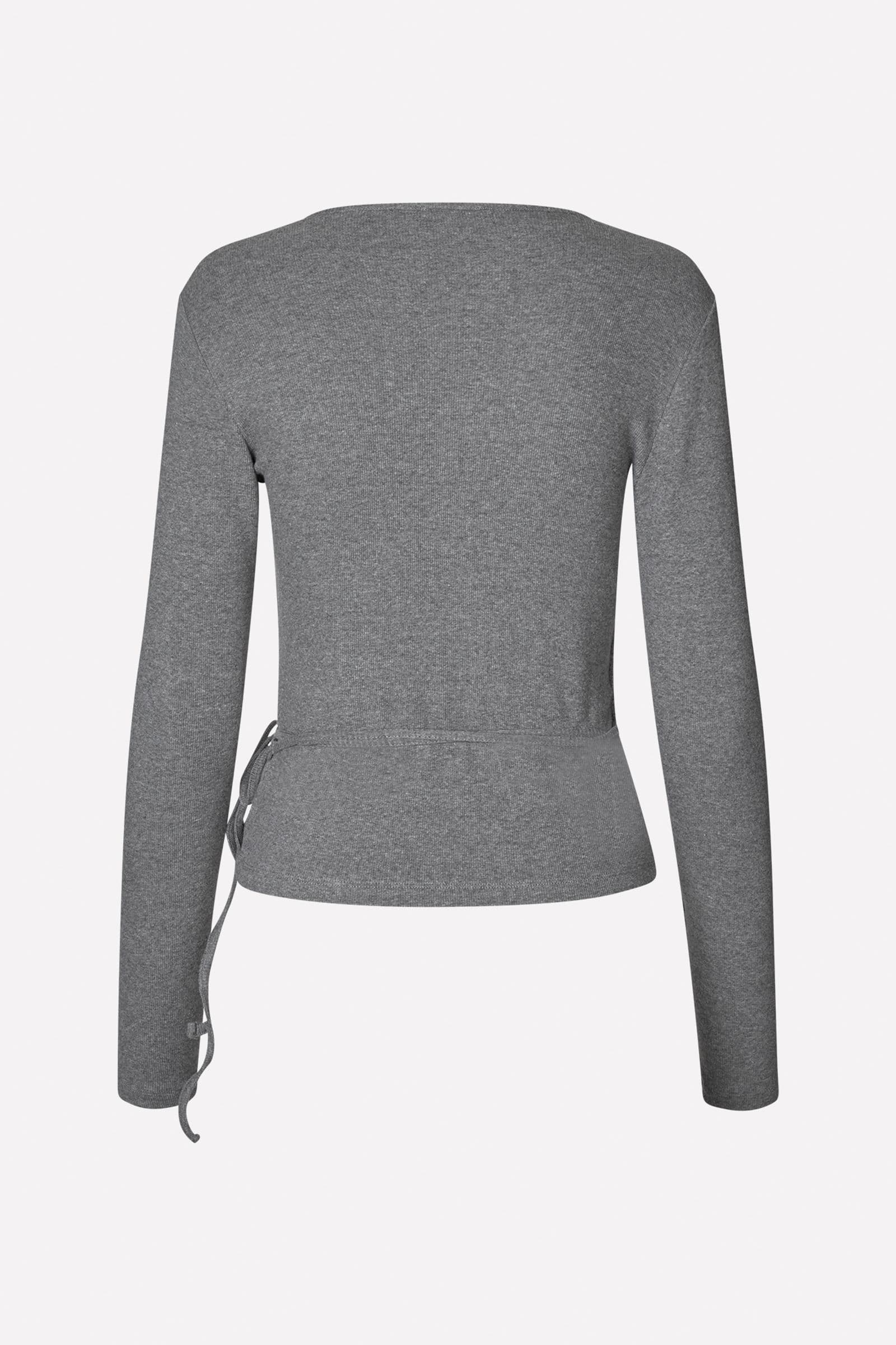 ENALLY LS V-N TEE 5314 Dark Grey Mel (ALLY)