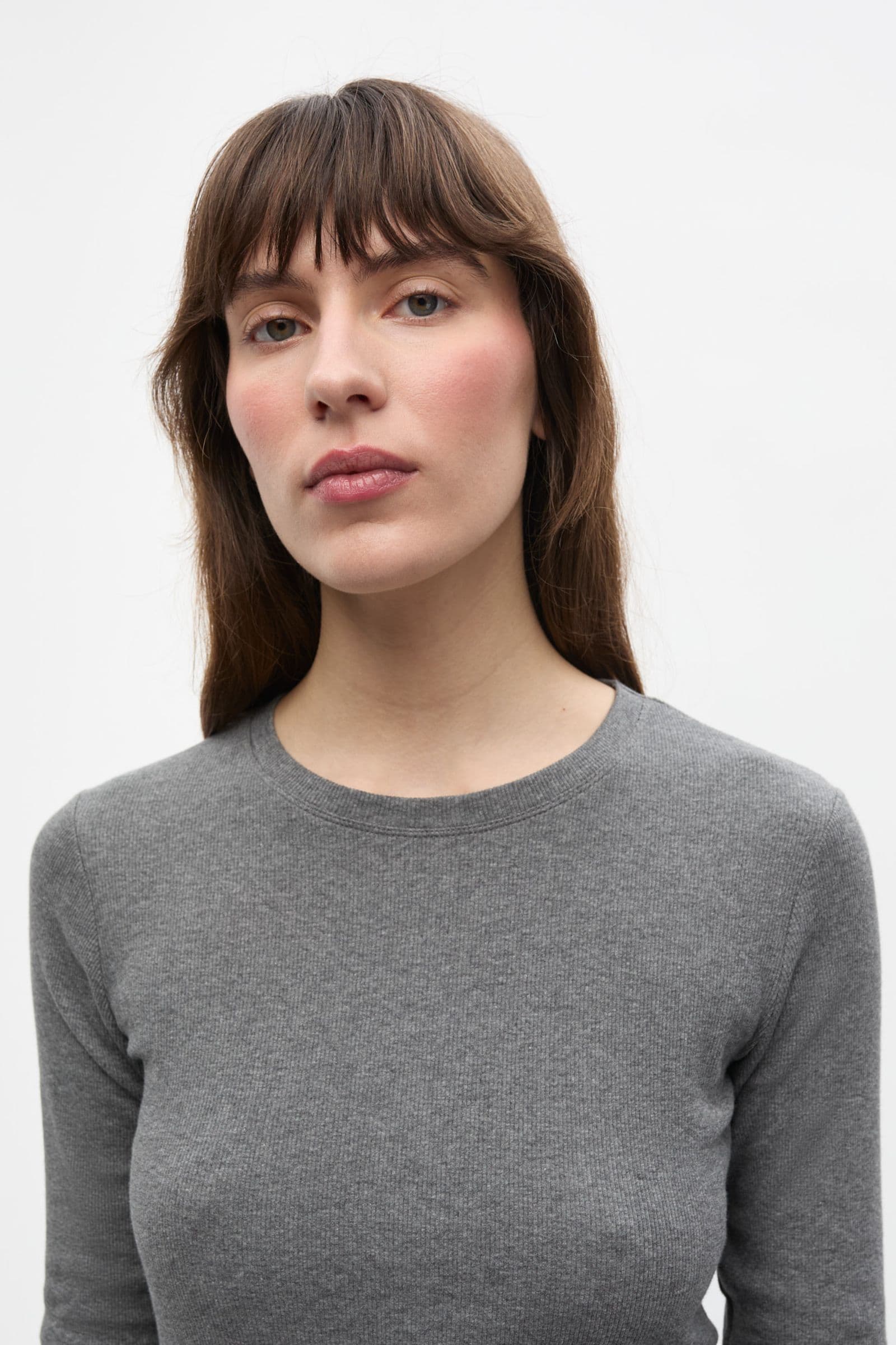 ENALLY LS O-N TEE 5314 Dark grey mel (ALLY)