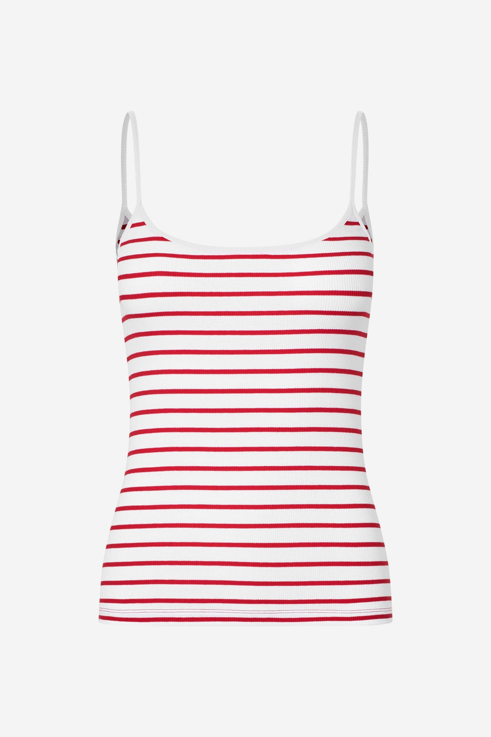 ENALLY SL TOP ST 7262 Salsa - White Stripe
