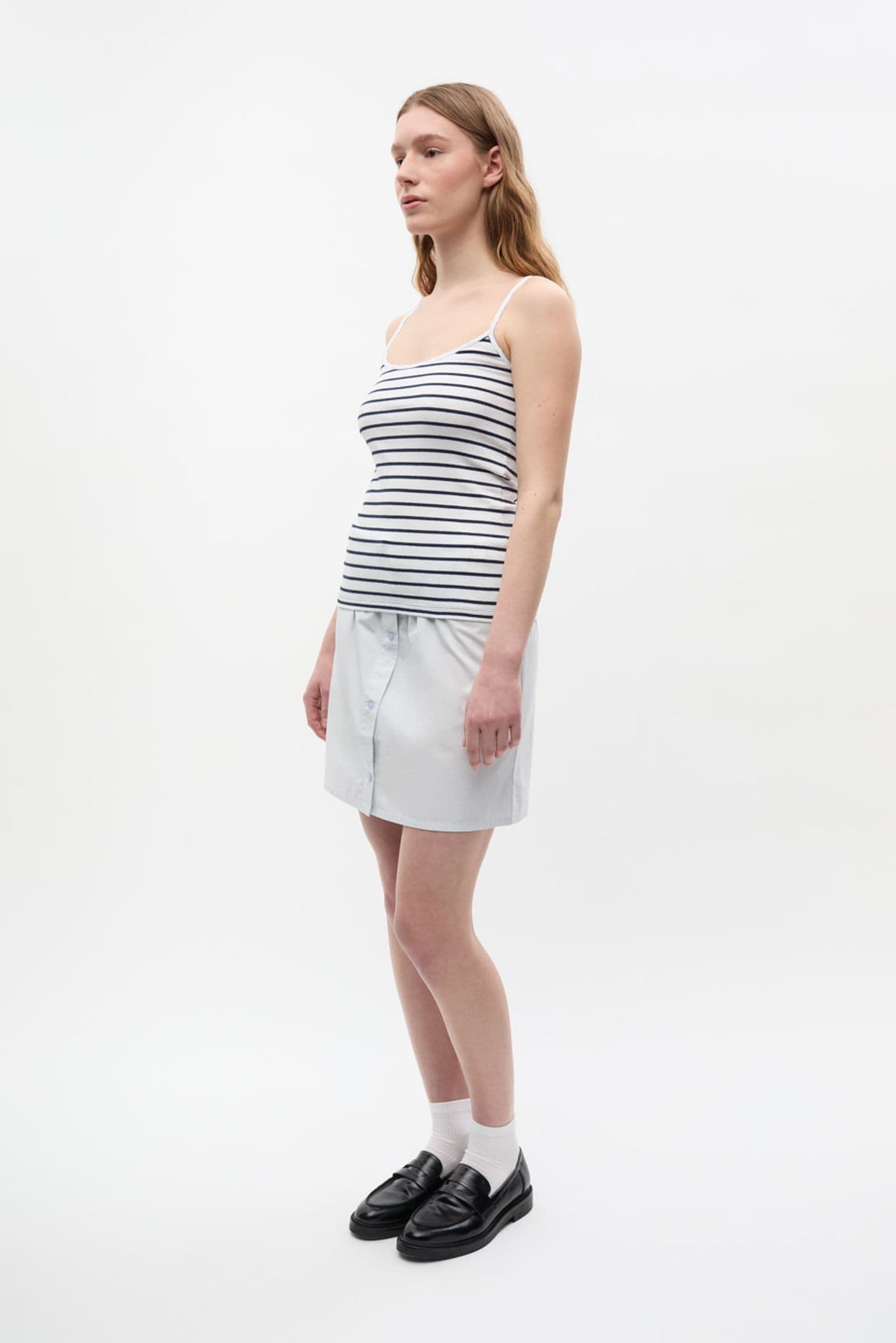 ENALLY SL TOP ST 7262 Navy - White Stripe