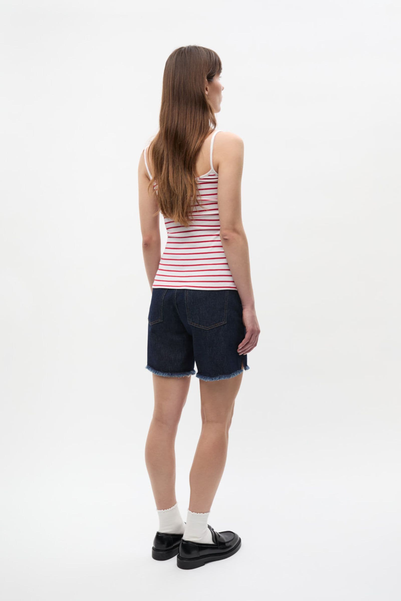 ENALLY SL TOP ST 7262 Salsa - White Stripe