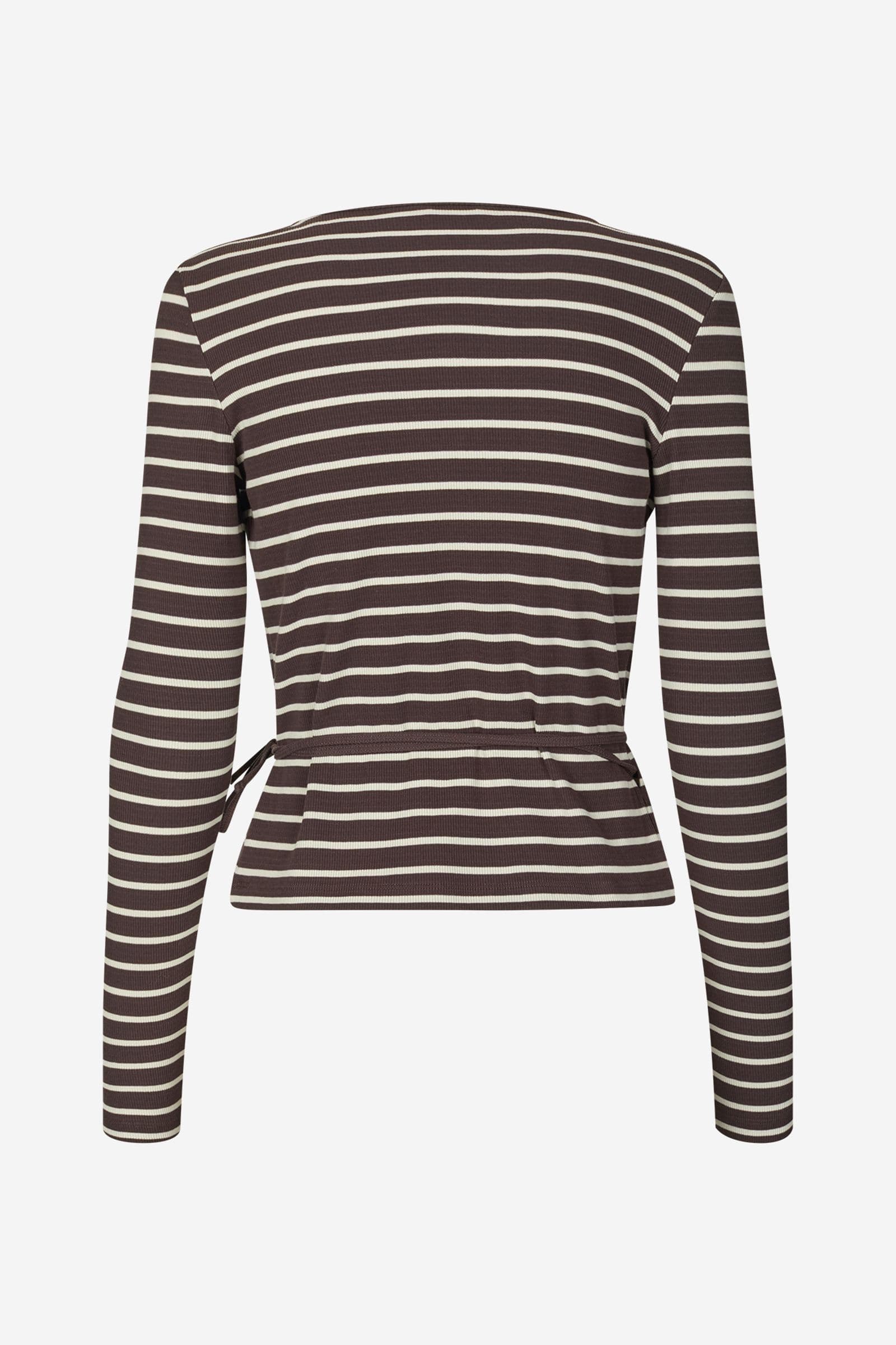 ENALLY LS V-N TEE ST 7262 Moonstruck/Chocolate