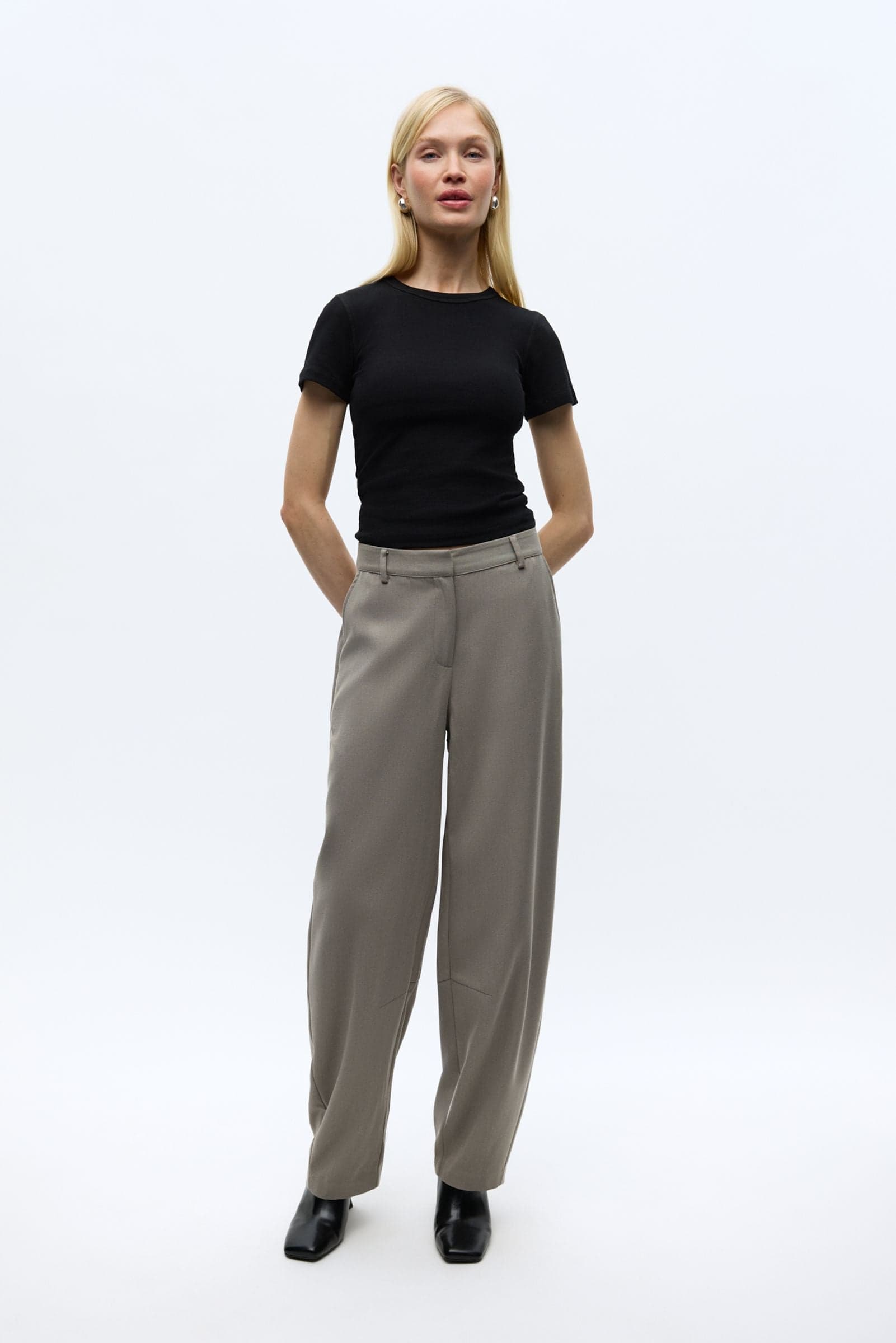 ENRAYE PANTS 7092 Brindle Mel