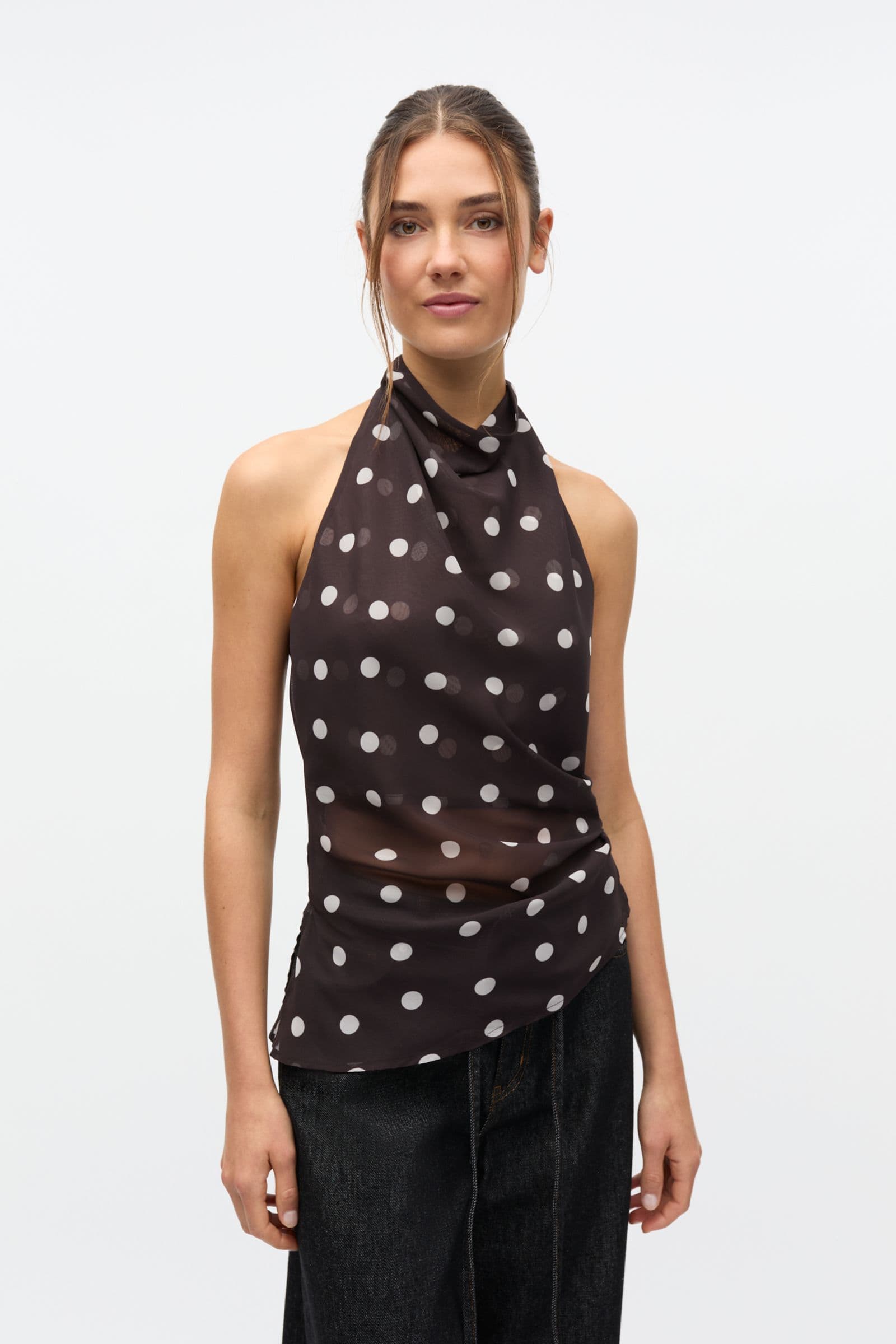 ENYARSI H-N TOP 7349 Chocolate Polka Dot