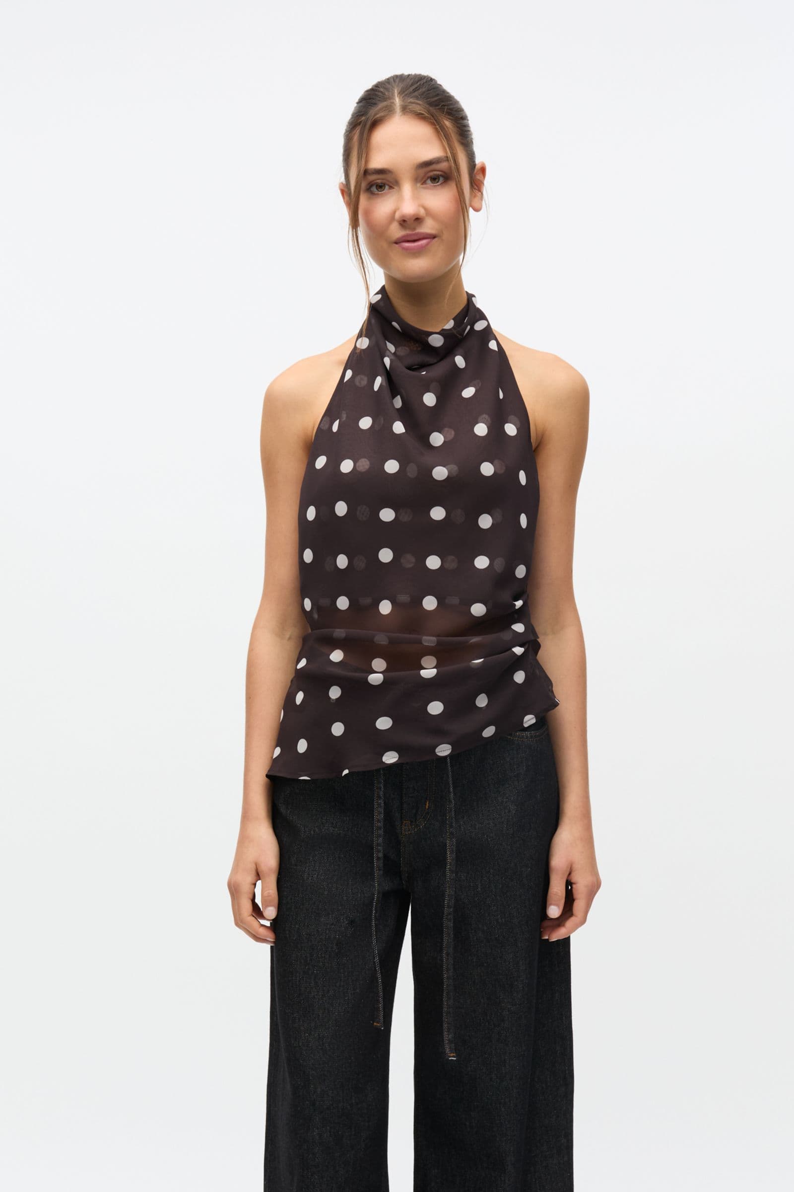 ENYARSI H-N TOP 7349 Chocolate Polka Dot