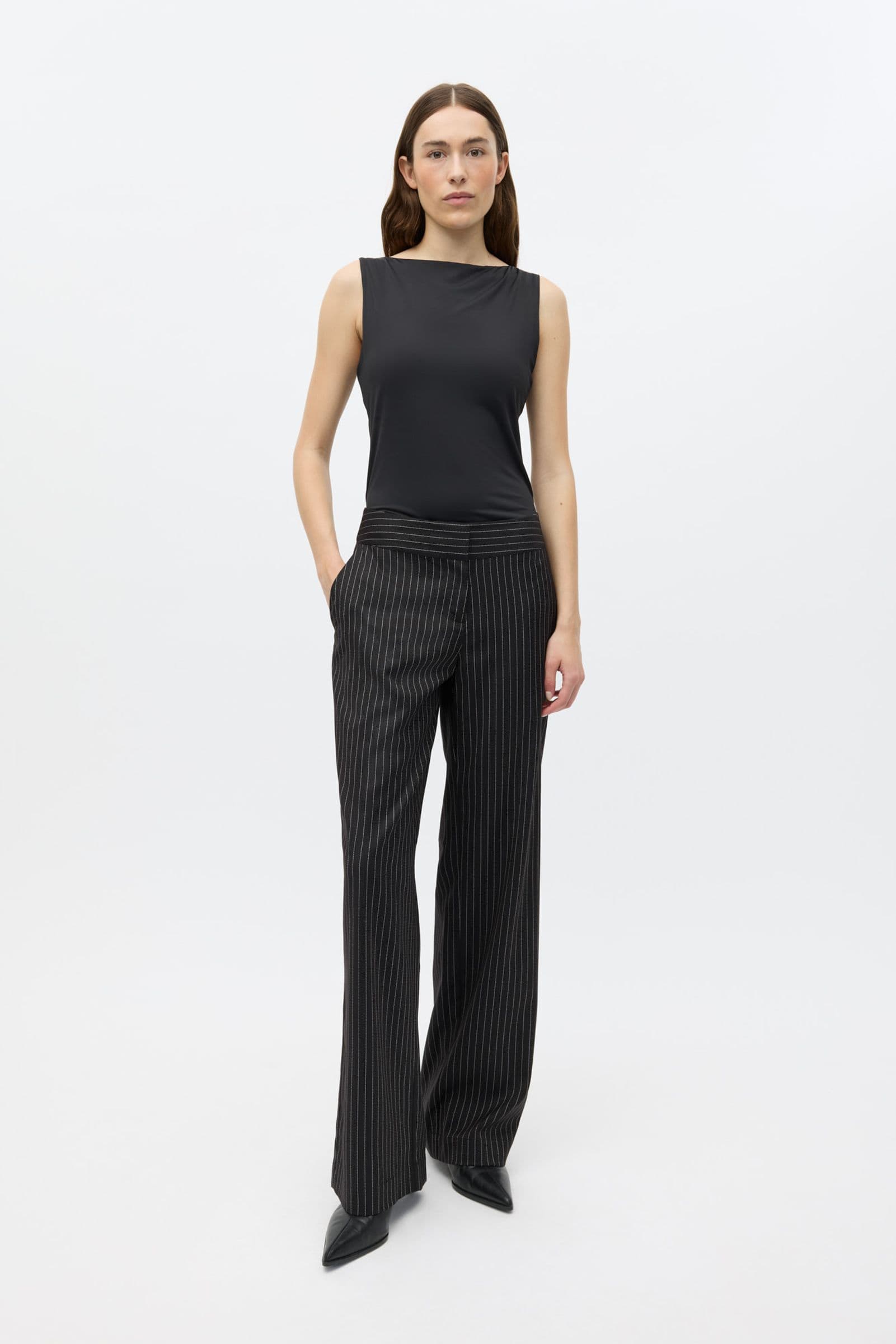 ENKRYPTON PANTS 7365 Black Pinstripe