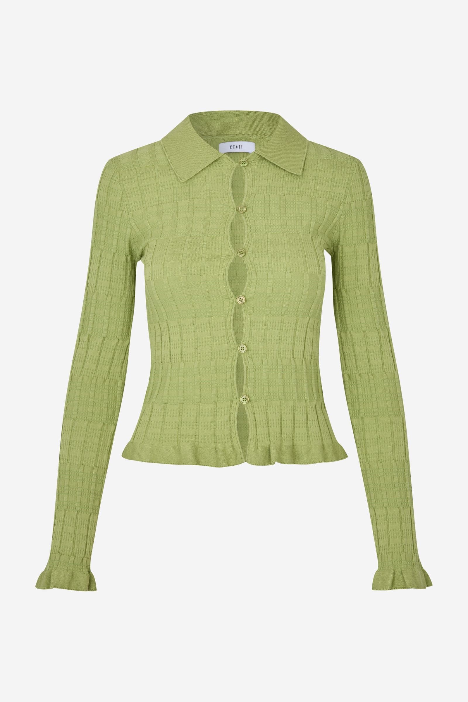 ENYELIA LS CARDIGAN 7377 Fern