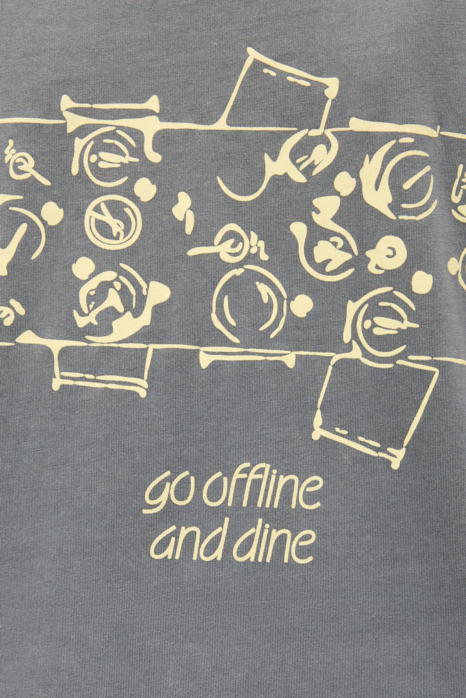 ENKULLA SS TEE PRINT WASH 5310 Washed Dine