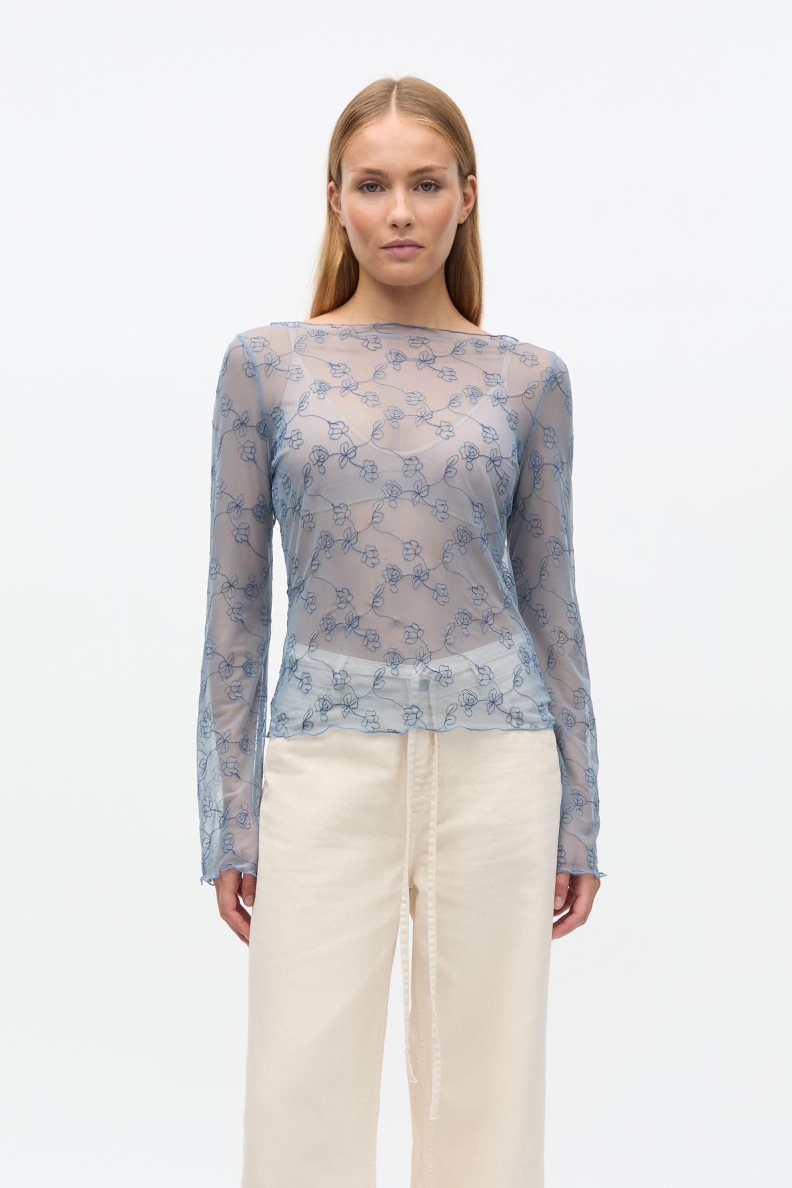 ENNICOLA LS TOP 7191 Faded Denim