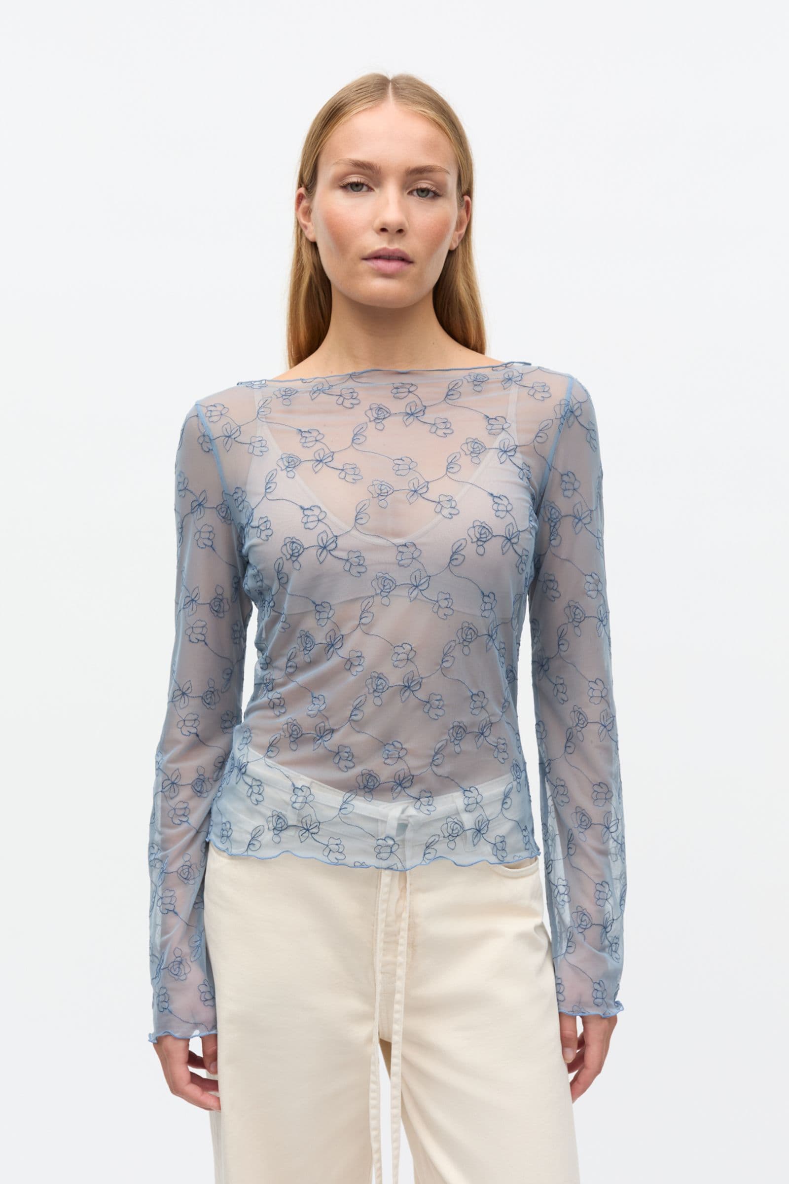 ENNICOLA LS TOP 7191 Faded Denim