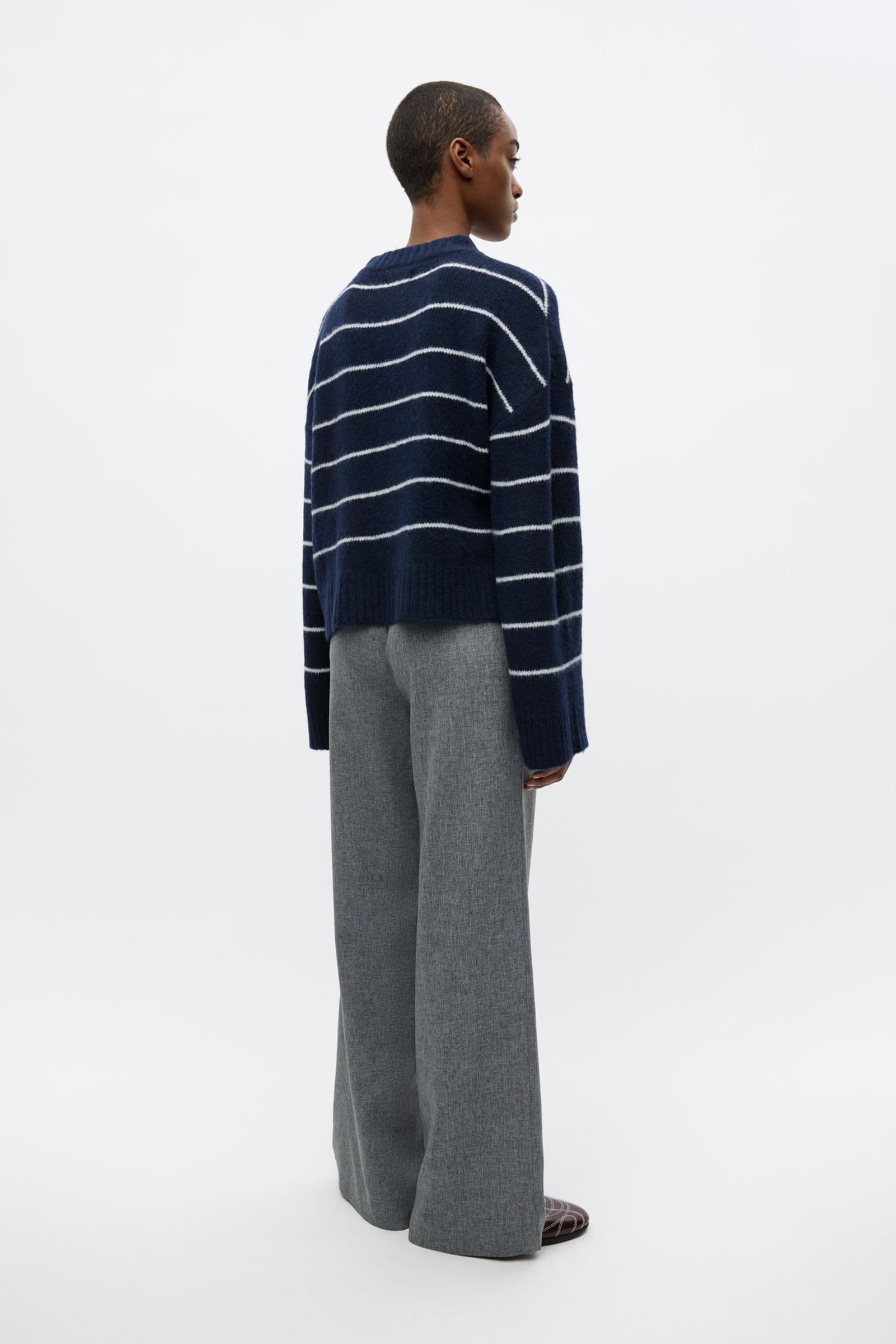 ENNAPLES LS KNIT 7278 Navy Blazer/Gardenia