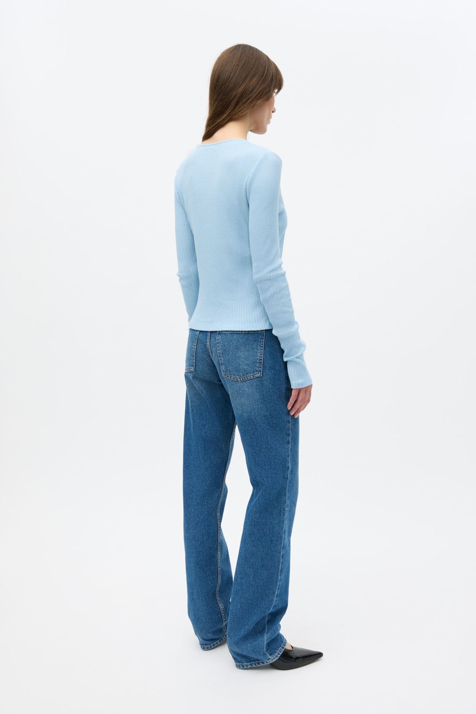 ENVOLVI LS LONG CARDIGAN 7275 Powder Blue