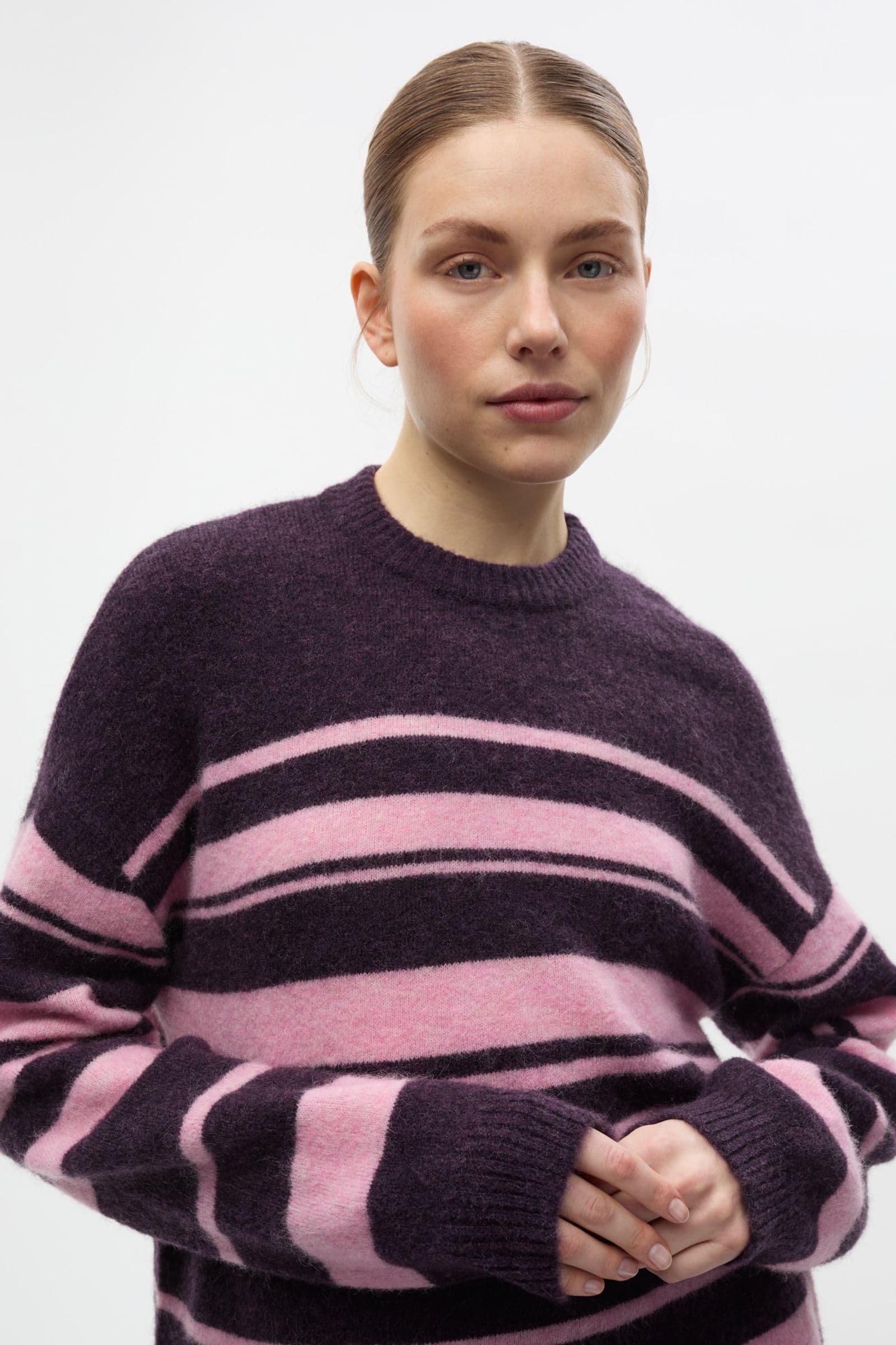 ENADA LS KNIT ST 7216 Begonia Stripe