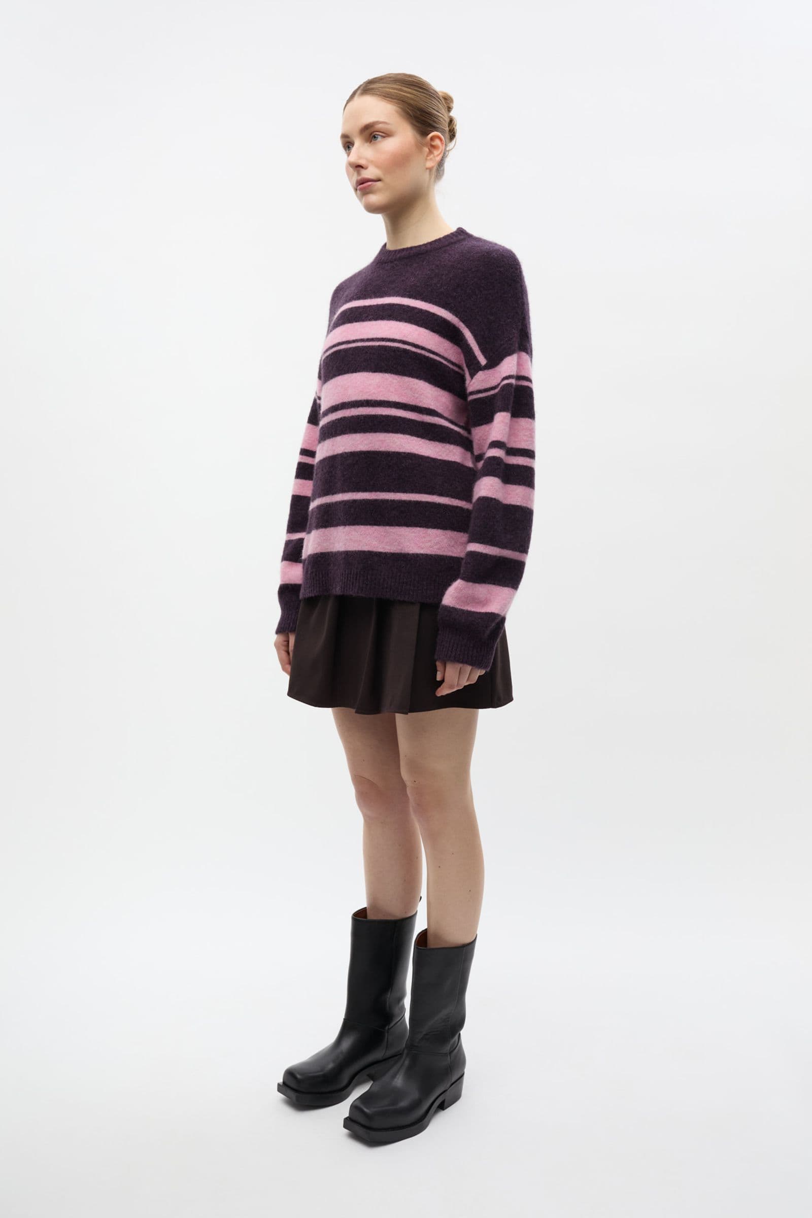 ENADA LS KNIT ST 7216 Begonia Stripe