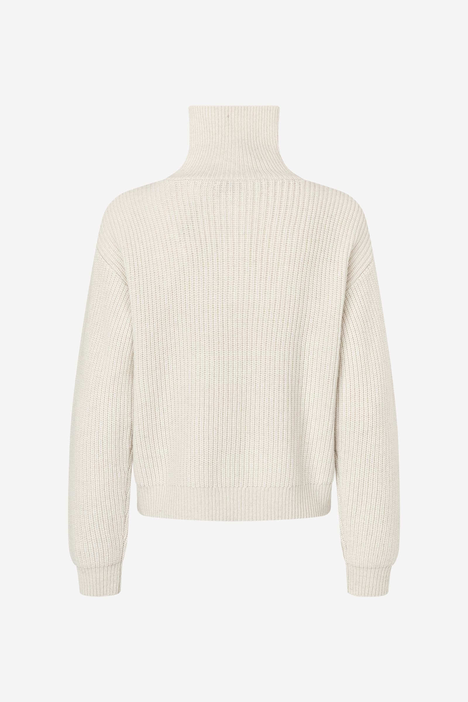 ENWASHINGTON LS HALF ZIP KNIT 7284 GARDENIA MEL