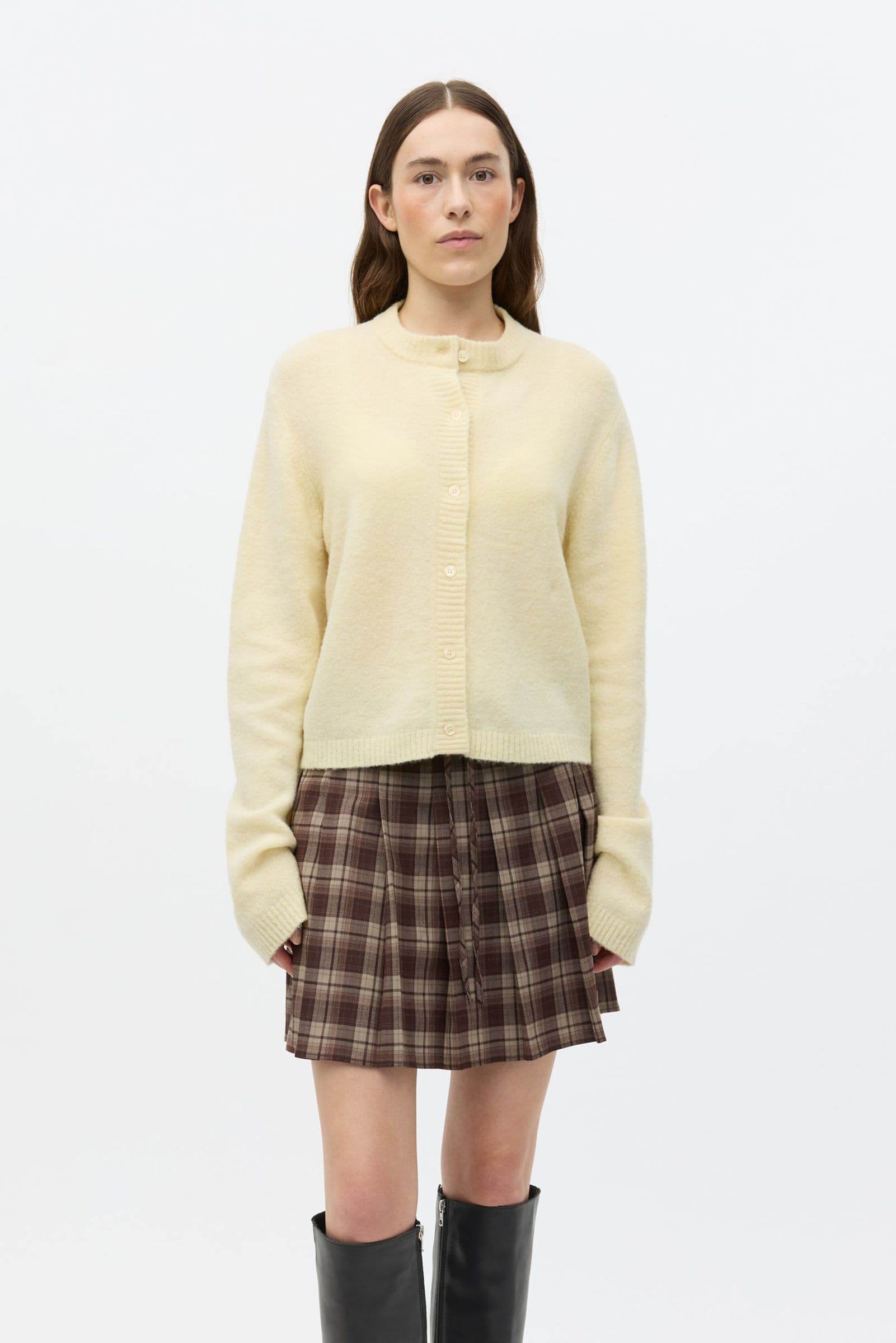 ENADA LS RELAXED CARDIGAN 7216 Double Cream Mel