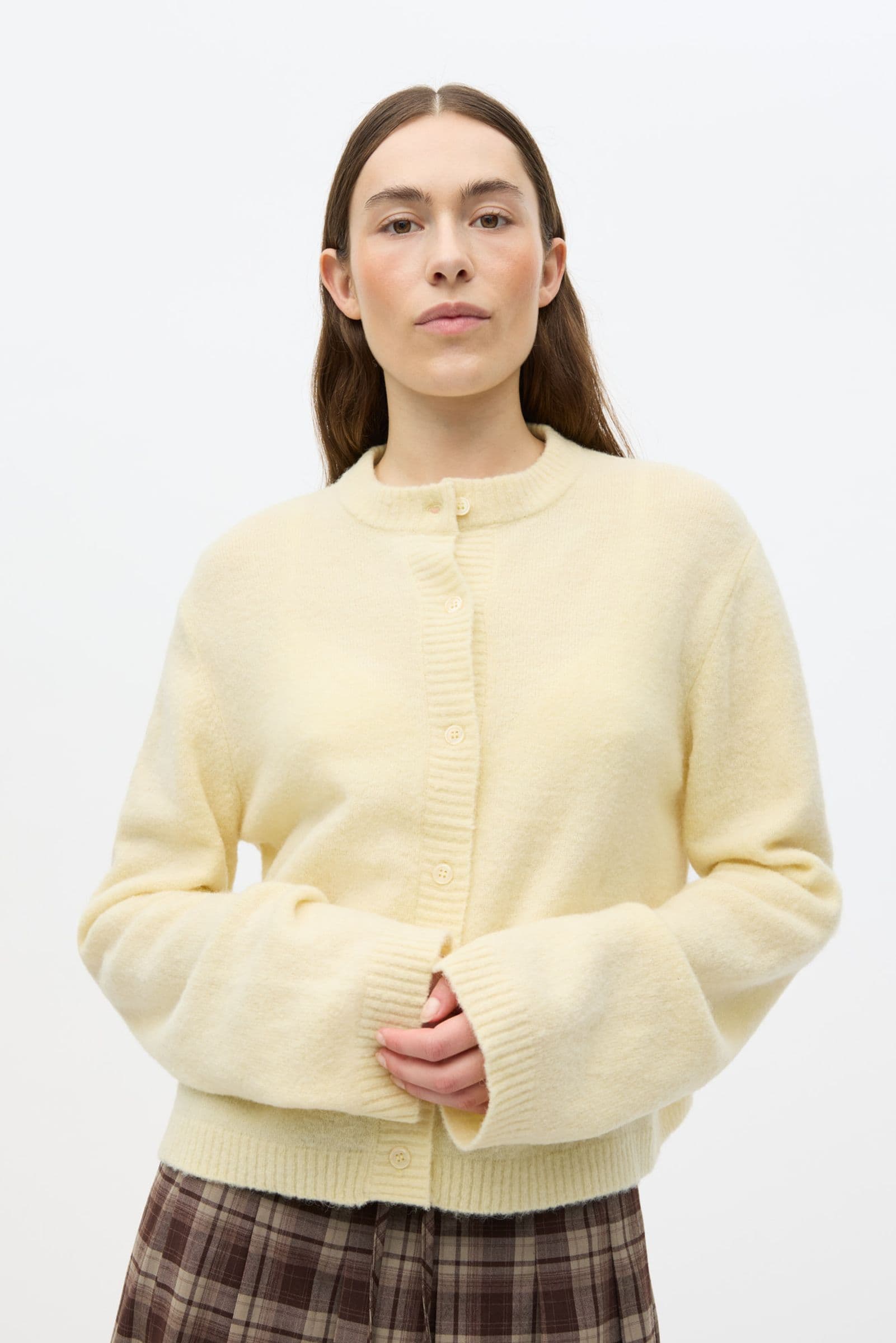 ENADA LS RELAXED CARDIGAN 7216 Double Cream Mel