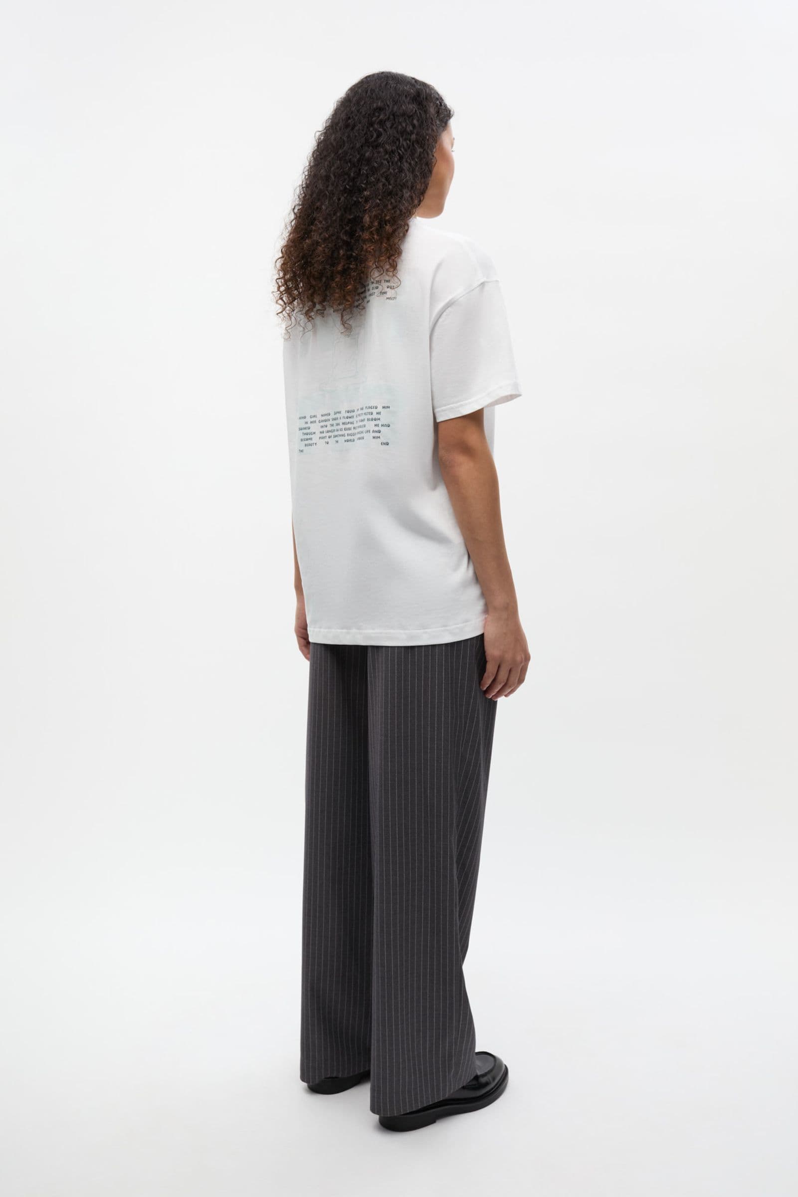 ENWILLA PANTS 7300 Grey/White Pinstriped