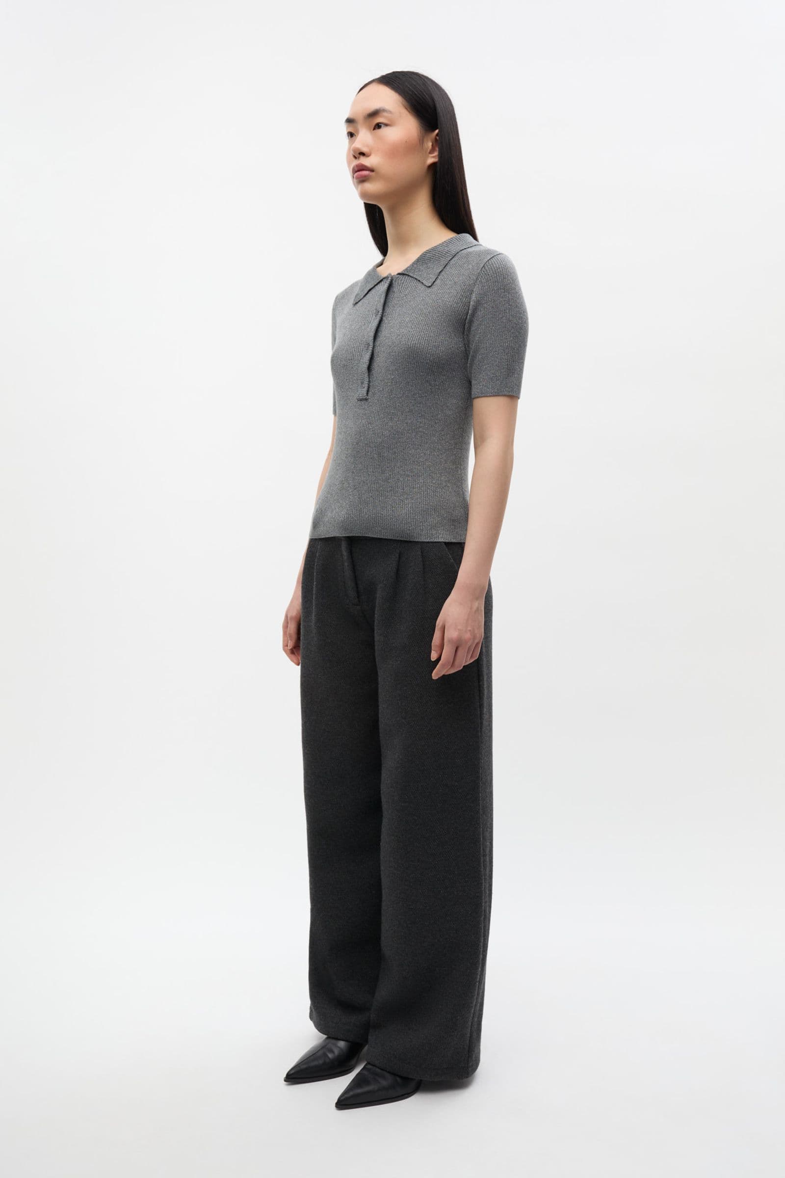 ENICY SS KNIT 7290 Asphalt Silver