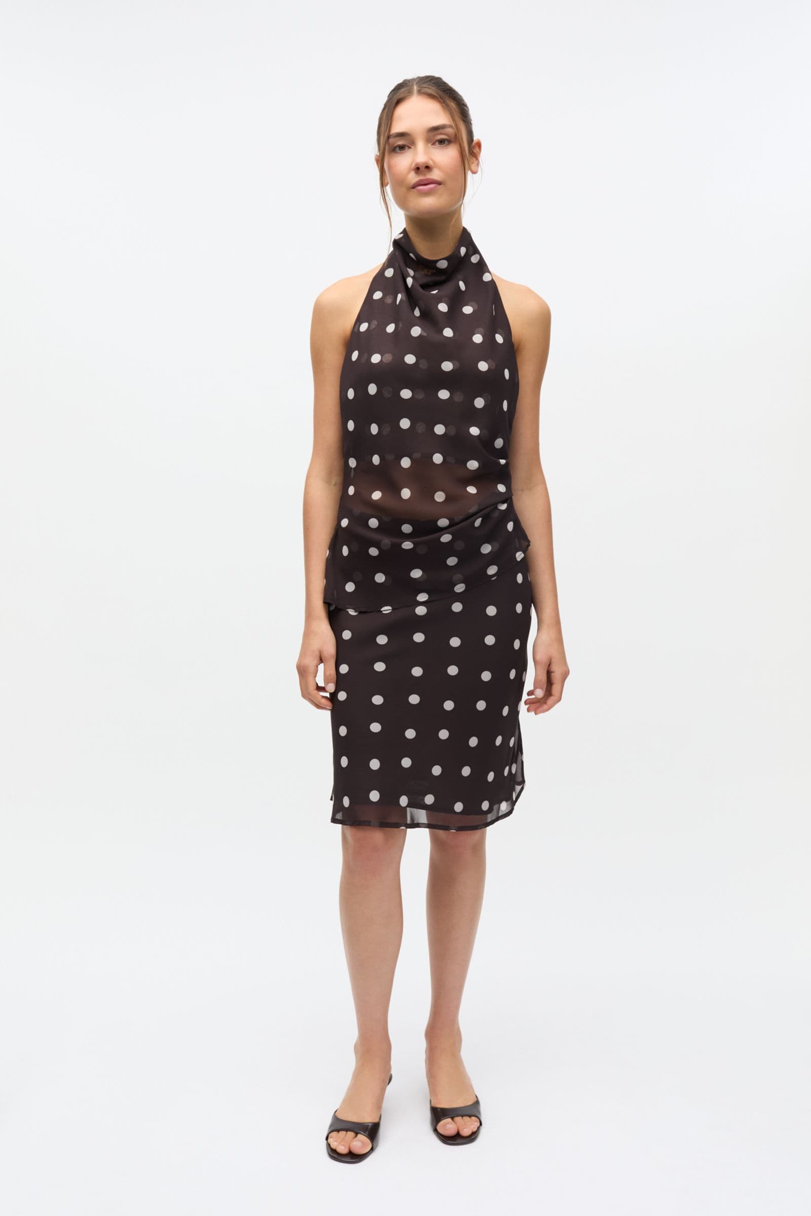 ENYARSI SKIRT 7349 Chocolate Polka Dot