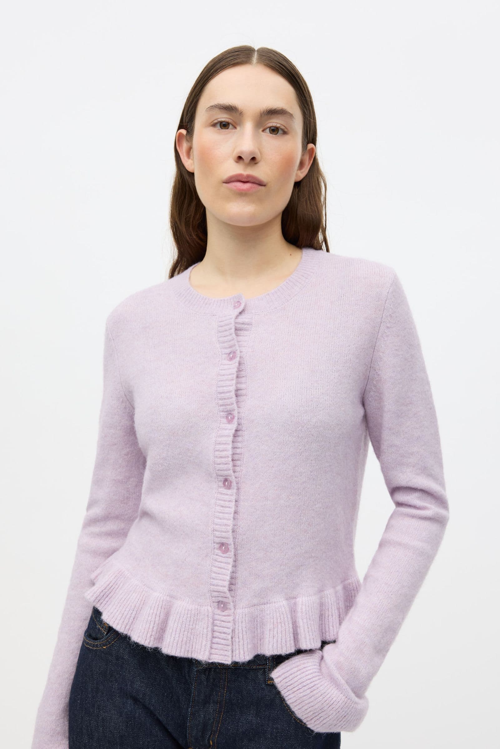 ENGRACIE LS CARDIGAN 7340 Lavender Fog Mel